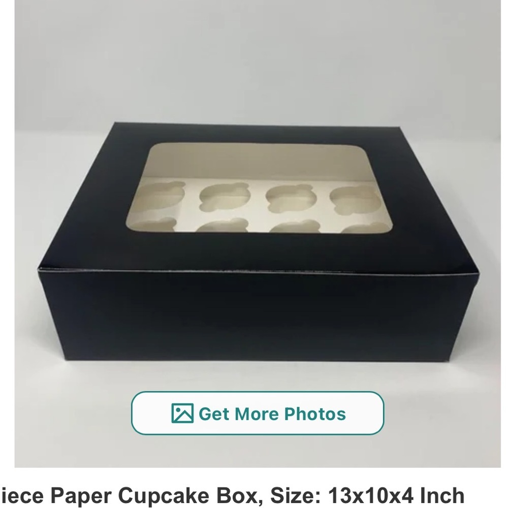 21 Bakery Take Out Containers Portable 12-Cavity Cupcake Box or cake box black